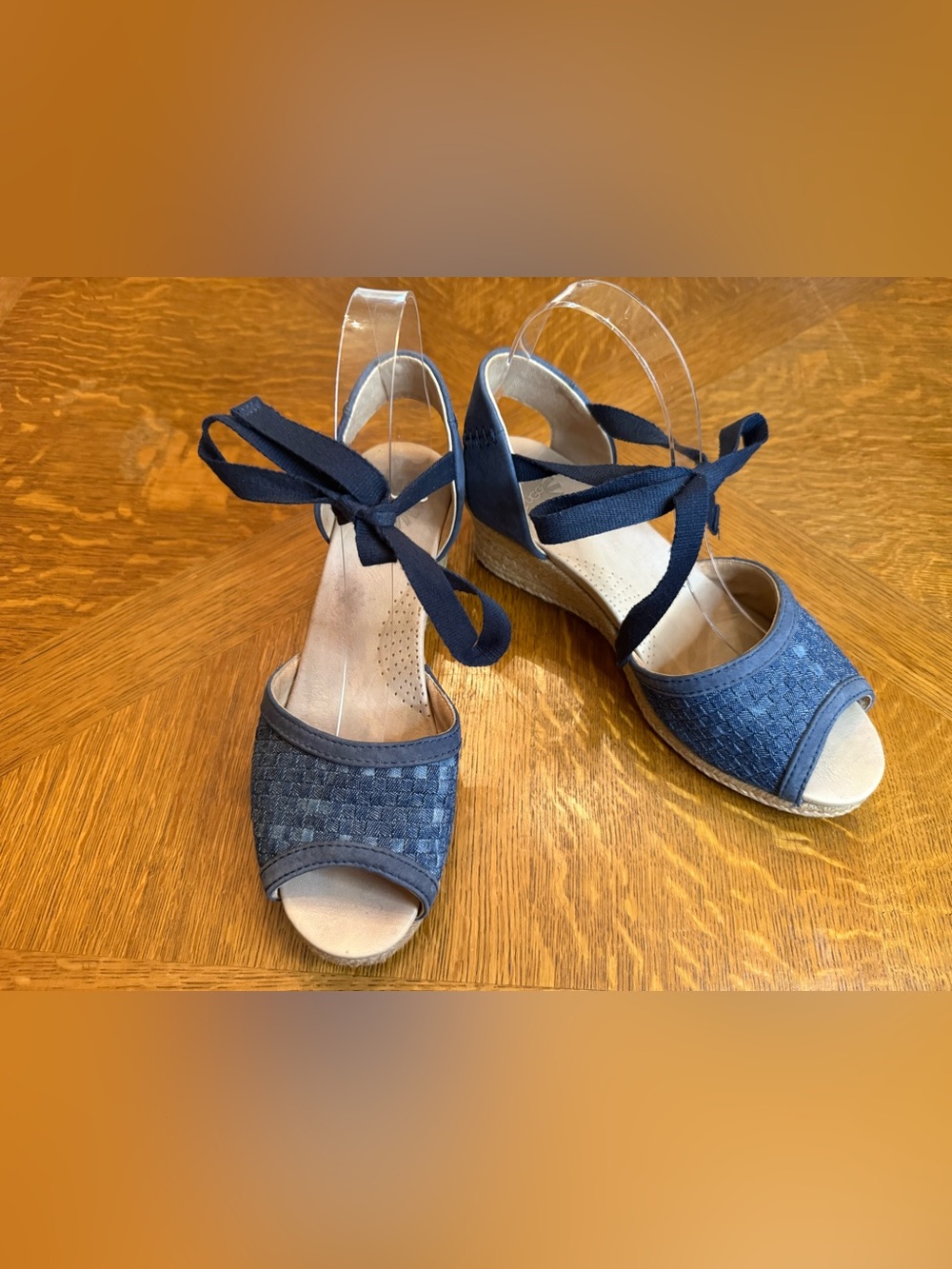 Women’s Ugg  Delmart Woven Espadrille Wedge Sandals with Ankle Tie
